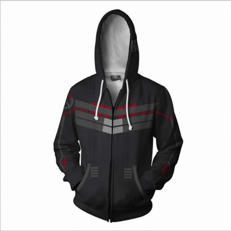 Overwatch Sports zipper long sleeve jacket hip hop sweater Hoodie M-L-XL-XXL-XXXL price for 2 pcs preorder 3 days
