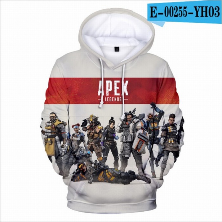 Apex Legends Full Color Long sleeve Patch pocket Sweatshirt Hoodie 9 sizes from XXS to XXXXL Style X