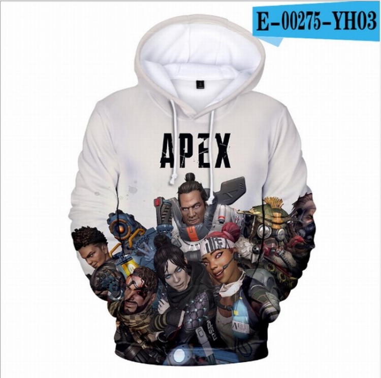 Apex Legends Full Color Long sleeve Patch pocket Sweatshirt Hoodie 9 sizes from XXS to XXXXL Style N