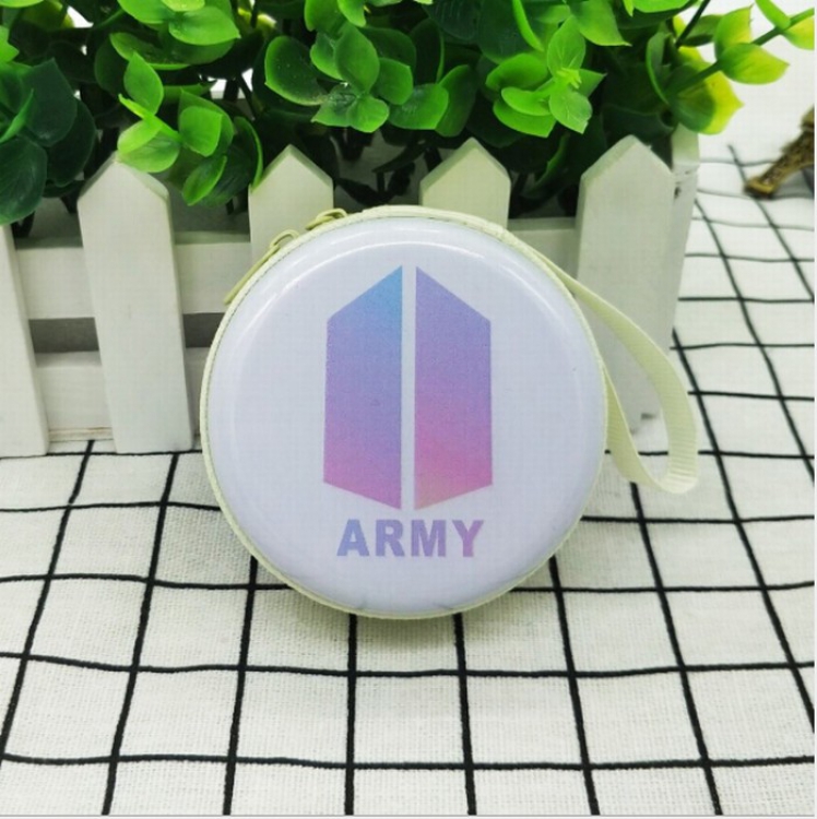 BTS Korean star Tinplate coin purse storage bag 7X3CM price for 3 pcs