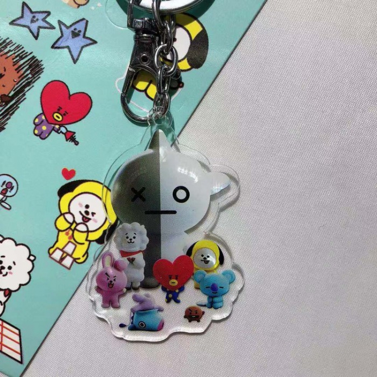 BTS BT21 Acrylic keychain pendant Style E price for 5 pcs