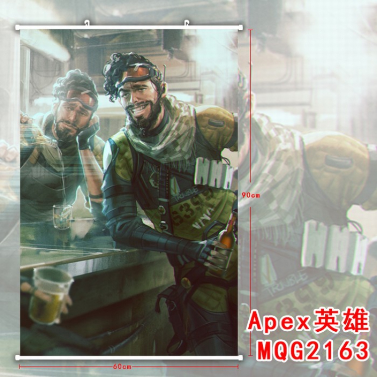 Apex Legends White plastic pole cloth painting Wall Scroll 60X90CM MQG2163