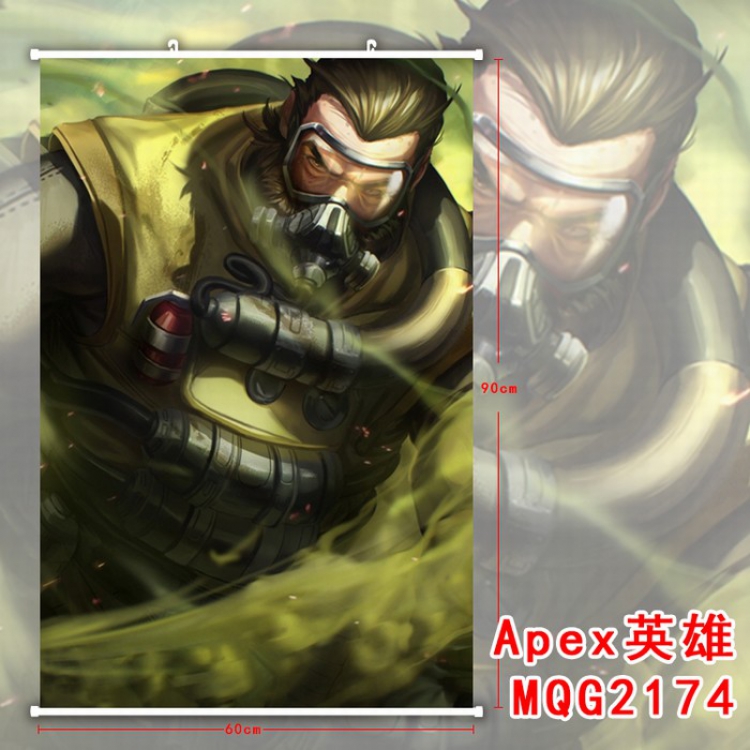 Apex Legends White plastic pole cloth painting Wall Scroll 60X90CM MQG2174