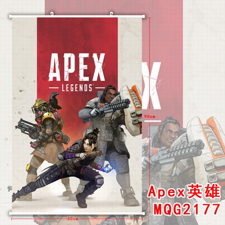 Apex Legends White plastic pole cloth painting Wall Scroll 60X90CM MQG2177