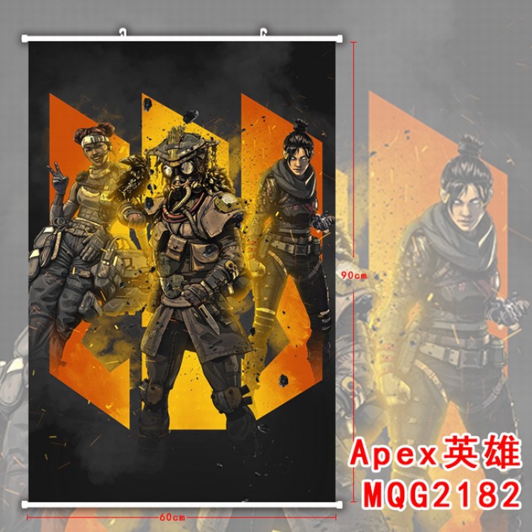 Apex Legends White plastic pole cloth painting Wall Scroll 60X90CM MQG2182