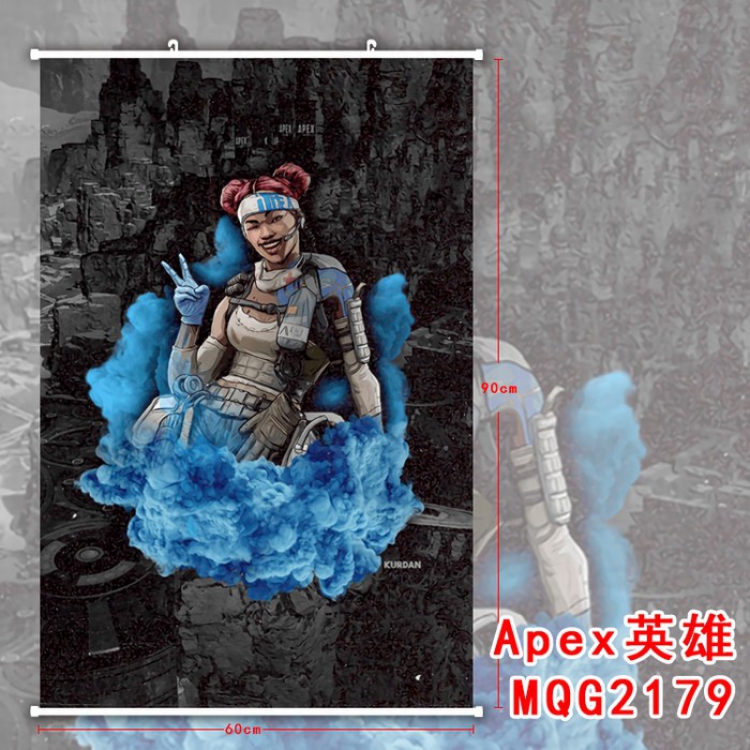 Apex Legends White plastic pole cloth painting Wall Scroll 60X90CM MQG2179