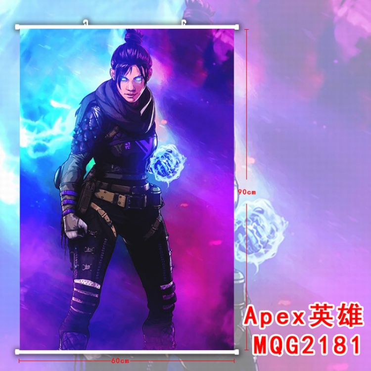 Apex Legends White plastic pole cloth painting Wall Scroll 60X90CM MQG2181