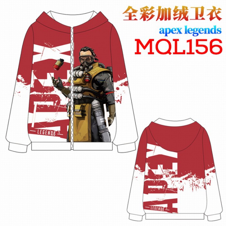 Apex Legends Full color plus velvet hooded zipper Sweatshirt Hoodie coat M L XL XXL XXXL MQL156