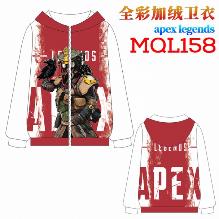 Apex Legends Full color plus velvet hooded zipper Sweatshirt Hoodie coat M L XL XXL XXXL MQL158