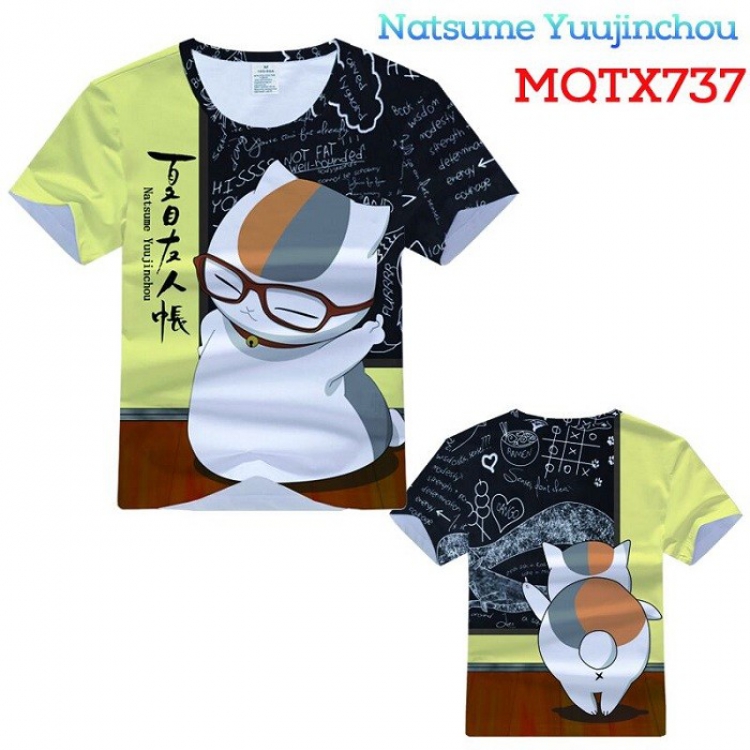 Natsume_Yuujintyou Full color printed short sleeve t-shirt 10 sizes from XXS to XXXXXL MQTX737