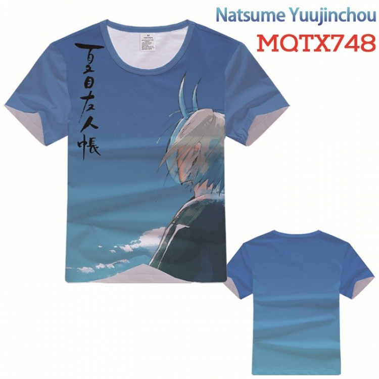 Natsume_Yuujintyou Full color printed short sleeve t-shirt 10 sizes from XXS to XXXXXL MQTX748