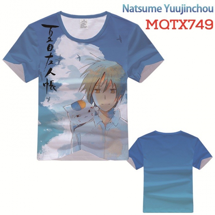 Natsume_Yuujintyou Full color printed short sleeve t-shirt 10 sizes from XXS to XXXXXL MQTX749