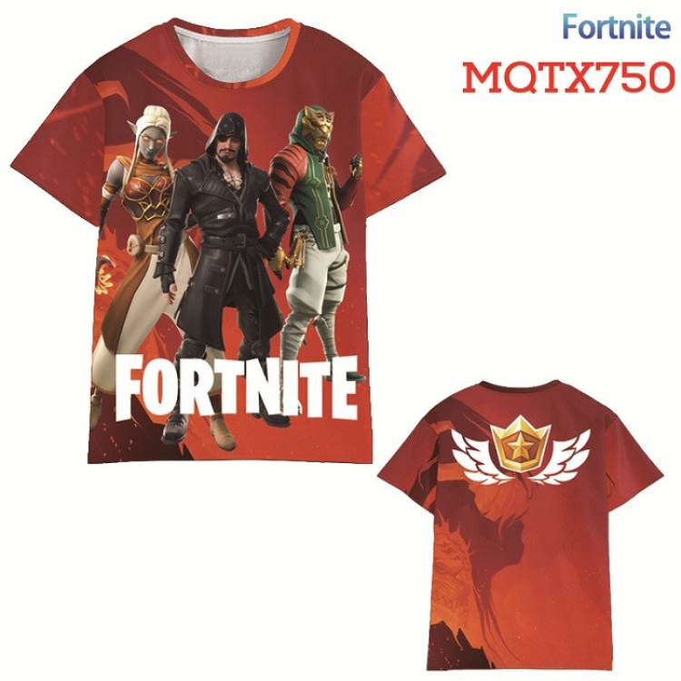 Fortnite Full color printed short sleeve t-shirt 10 sizes from XXS to XXXXXL MQTX750
