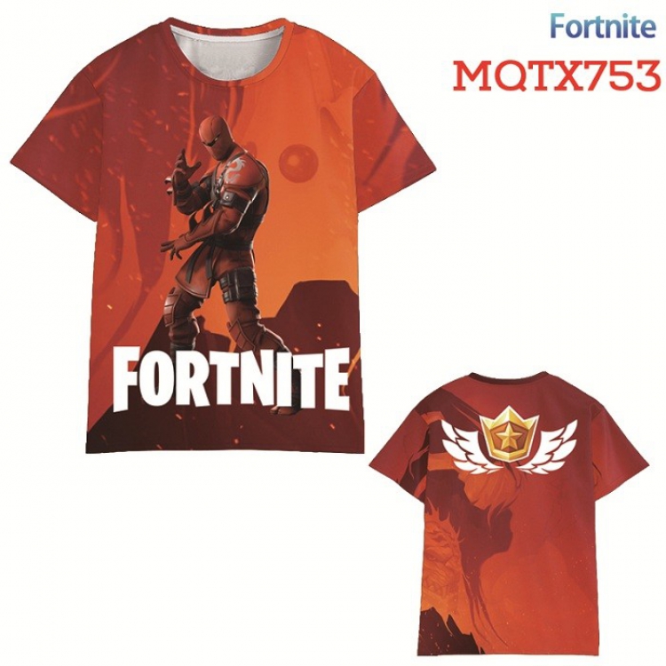 Fortnite Full color printed short sleeve t-shirt 10 sizes from XXS to XXXXXL MQTX753