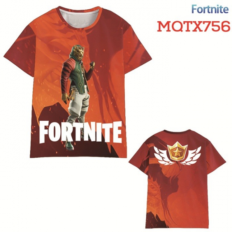 Fortnite Full color printed short sleeve t-shirt 10 sizes from XXS to XXXXXL MQTX756