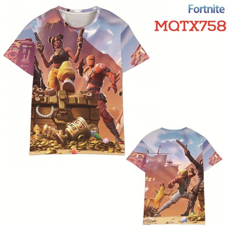 Fortnite Full color printed short sleeve t-shirt 10 sizes from XXS to XXXXXL MQTX758