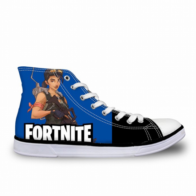 Fortnite Printed flat strap male and female high-top canvas shoes 35-45 yardage preorder 7 days FY6106AK