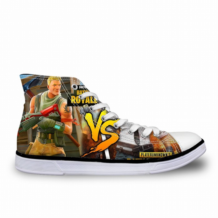 Fortnite Printed flat strap male and female high-top canvas shoes 35-45 yardage preorder 7 days FY6112AK