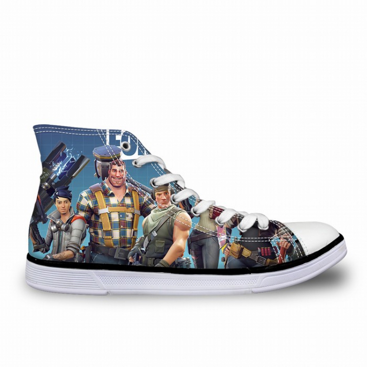 Fortnite Printed flat strap male and female high-top canvas shoes 35-45 yardage preorder 7 days FY6111AK