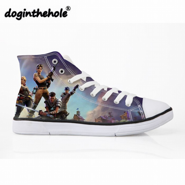 Fortnite Printed flat strap male and female high-top canvas shoes 35-45 yardage preorder 7 days FY6113AK