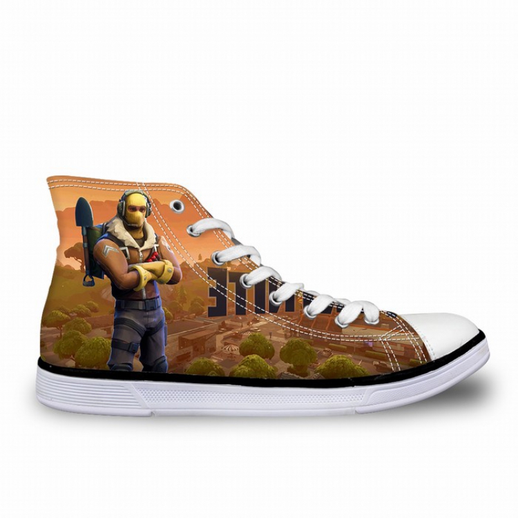 Fortnite Printed flat strap male and female high-top canvas shoes 35-45 yardage preorder 7 days FY6117AK