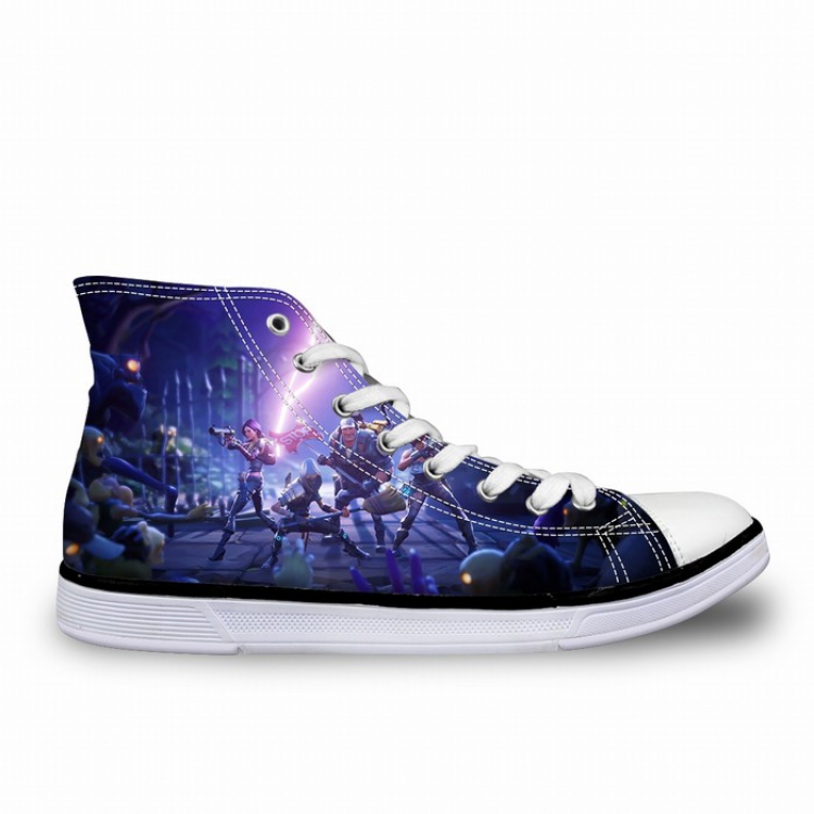 Fortnite Printed flat strap male and female high-top canvas shoes 35-45 yardage preorder 7 days FY6115AK