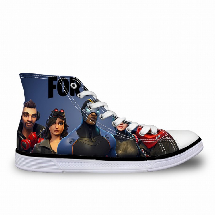 Fortnite Printed flat strap male and female high-top canvas shoes 35-45 yardage preorder 7 days FY6116AK