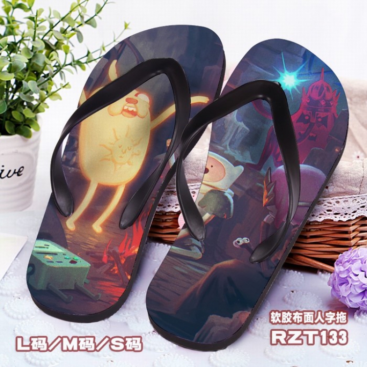 Adventure Time with Soft glue Cloth surface Flip-flops S.M.L RZT133