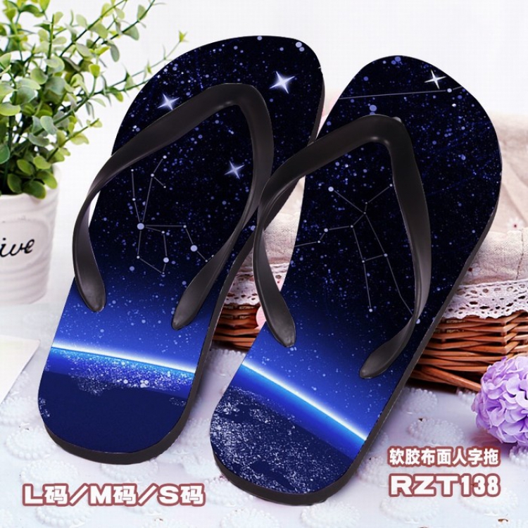 Starry sky Soft glue Cloth surface Flip-flops S.M.L RZT138