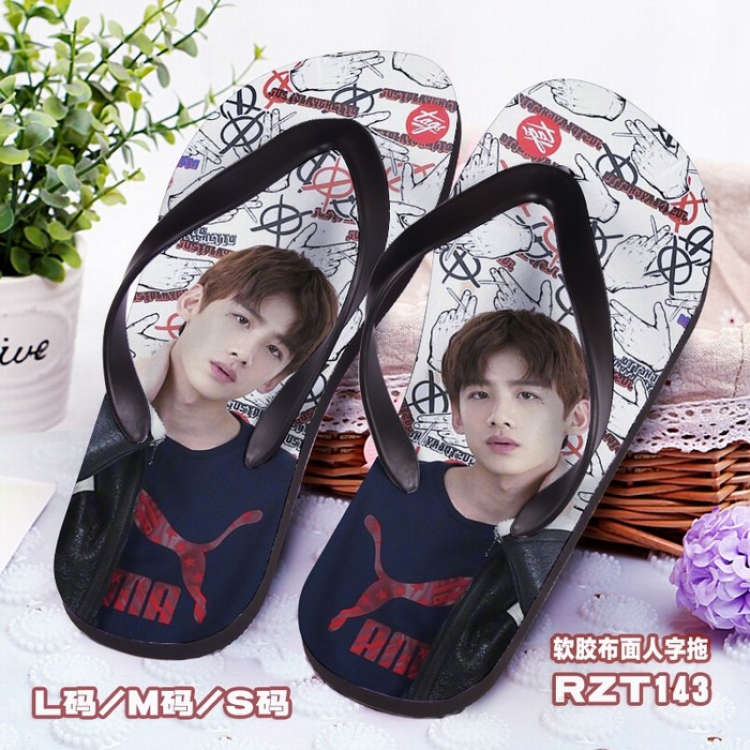 Bai Jingting Soft glue Cloth surface Flip-flops S.M.L RZT143
