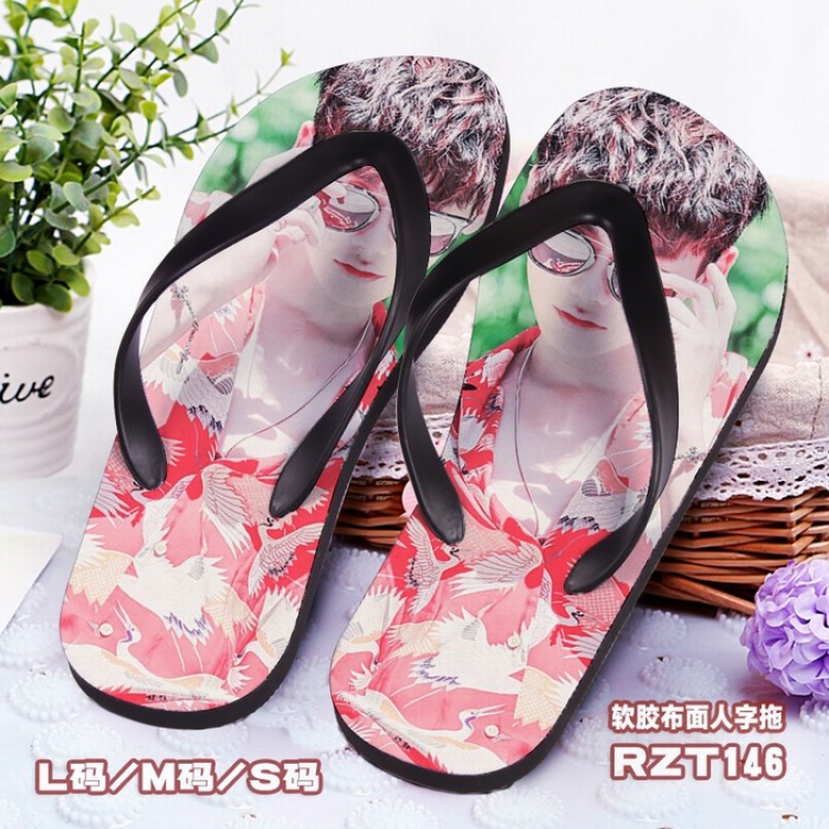 Li Zhongshuo Soft glue Cloth surface Flip-flops S.M.L RZT146