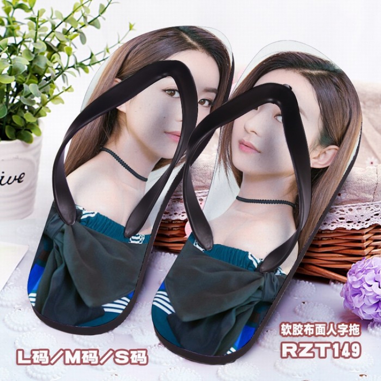 Zhao Liying Soft glue Cloth surface Flip-flops S.M.L RZT149