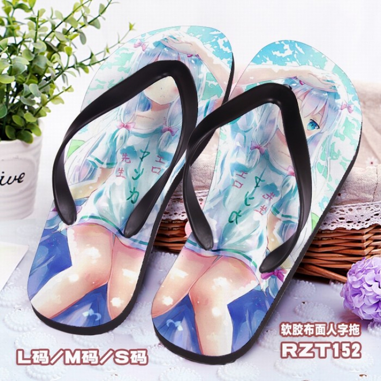 Ero manga sensei Soft glue Cloth surface Flip-flops S.M.L RZT152