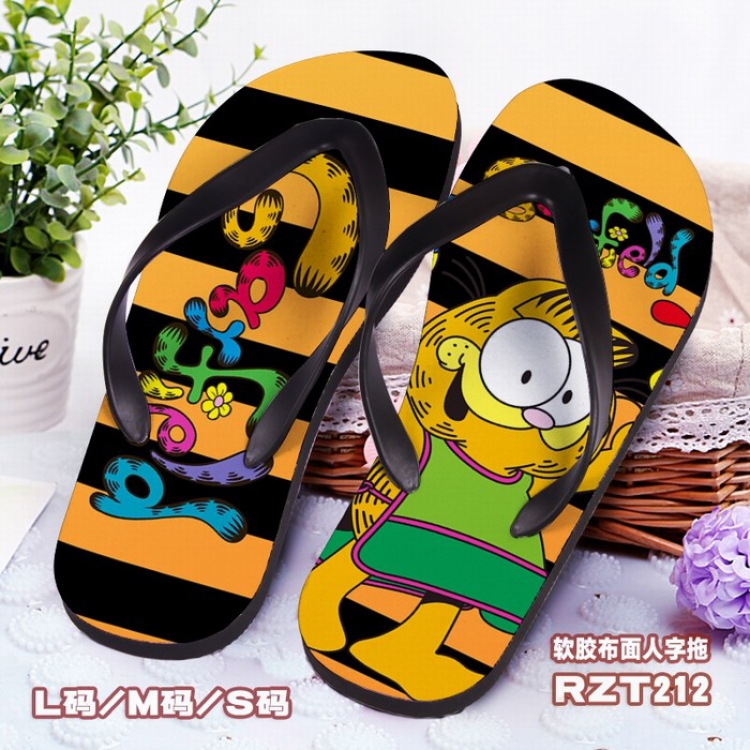 Garfield Soft glue Cloth surface Flip-flops S.M.L RZT212