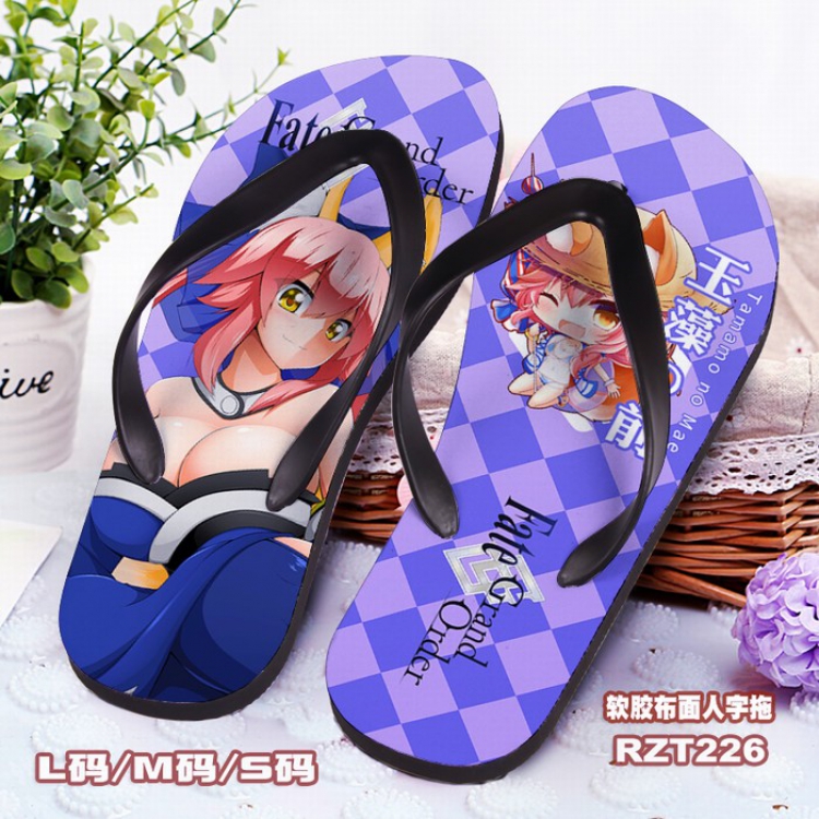 Fate grand order Soft glue Cloth surface Flip-flops S.M.L RZT226