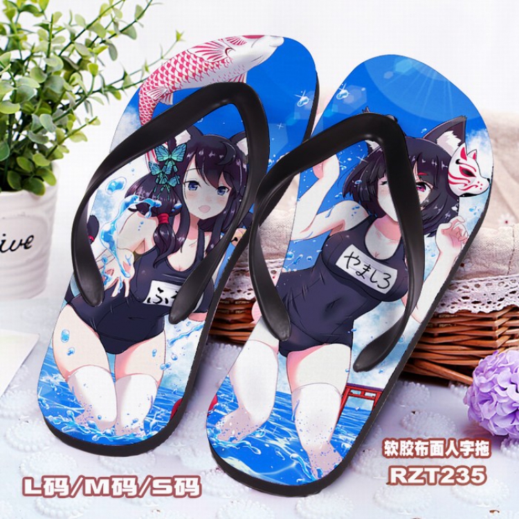 Azur Lane Soft glue Cloth surface Flip-flops S.M.L RZT236