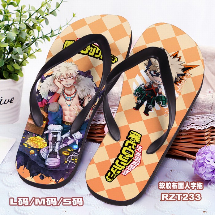 My Hero Academia Soft glue Cloth surface Flip-flops S.M.L RZT233