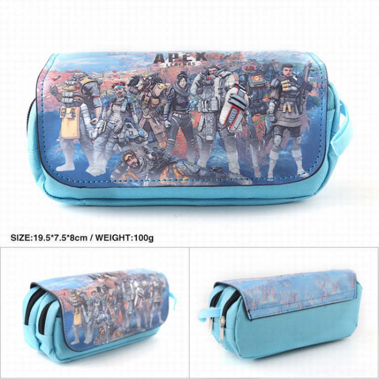 Apex legends Double zipper PU pencil case pencil bag 19.5X7.5X8CM Style C