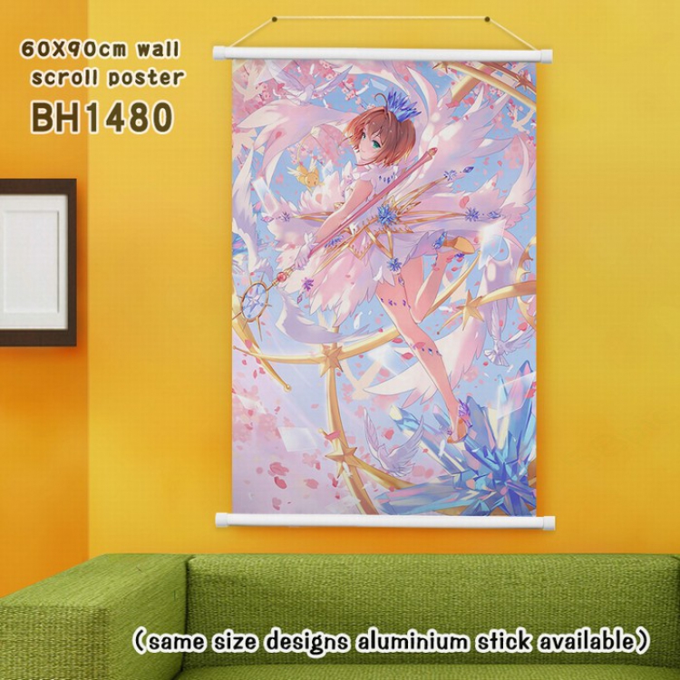 Card Captor Sakura White Plastic rod Cloth painting Wall Scroll 40X60CM BH-1480