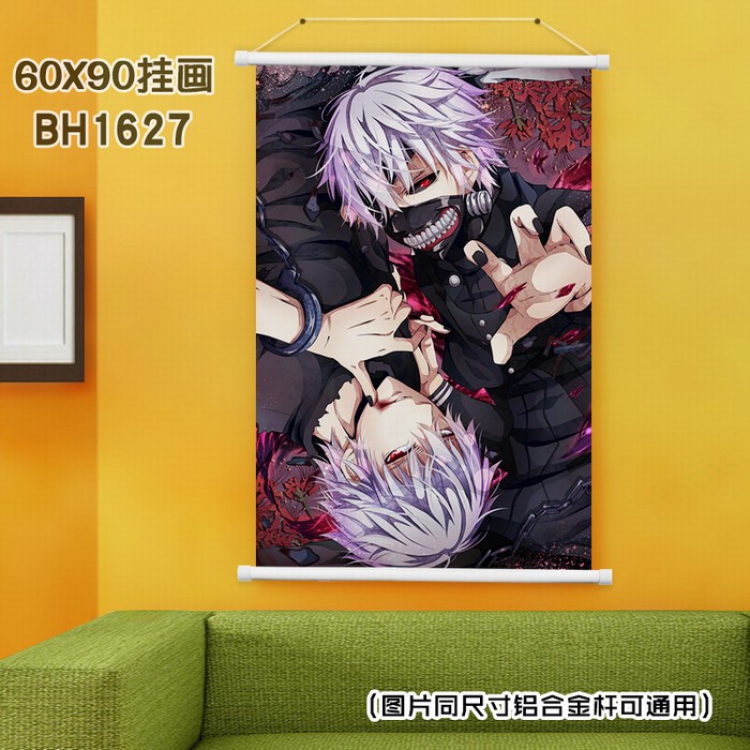 Tokyo Ghoul White Plastic rod Cloth painting Wall Scroll 40X60CM BH-1627