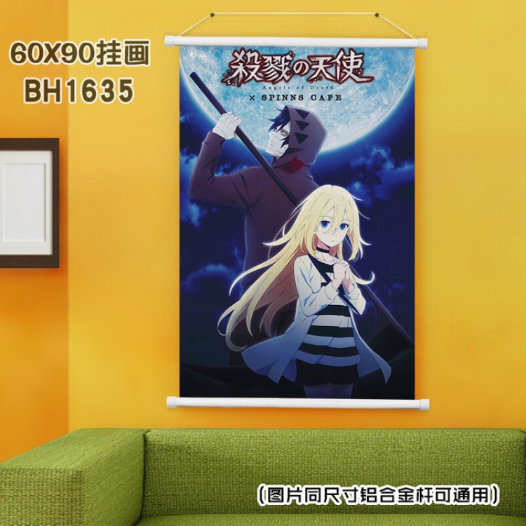 Angels of Death White Plastic rod Cloth painting Wall Scroll 40X60CM BH-1635