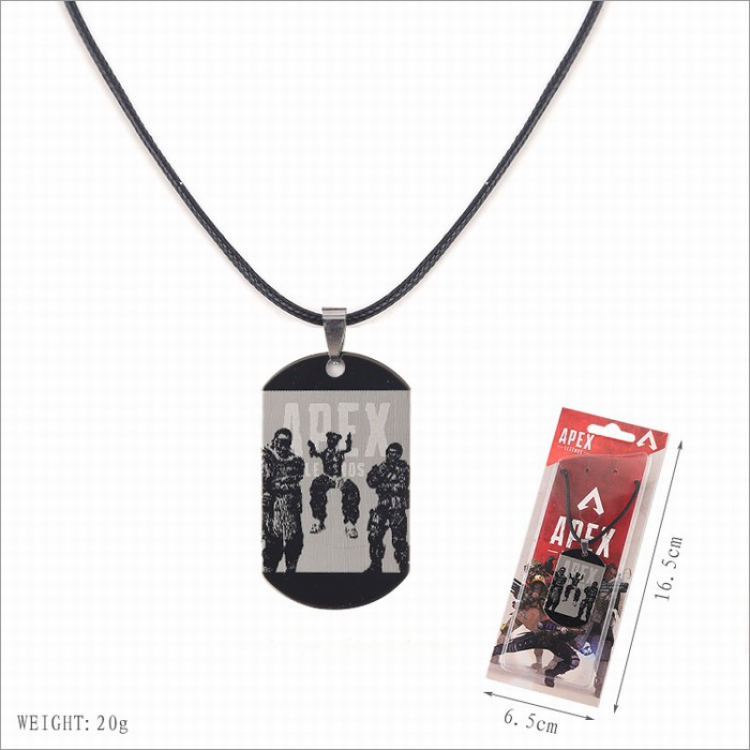 Apex Legends Stainless steel medal Black sling necklace price for 5 pcs Style C