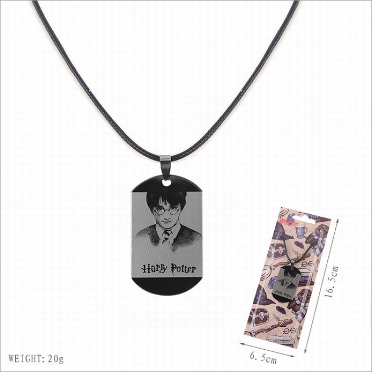 Harry Potter Stainless steel medal Black sling necklace price for 5 pcs Style B