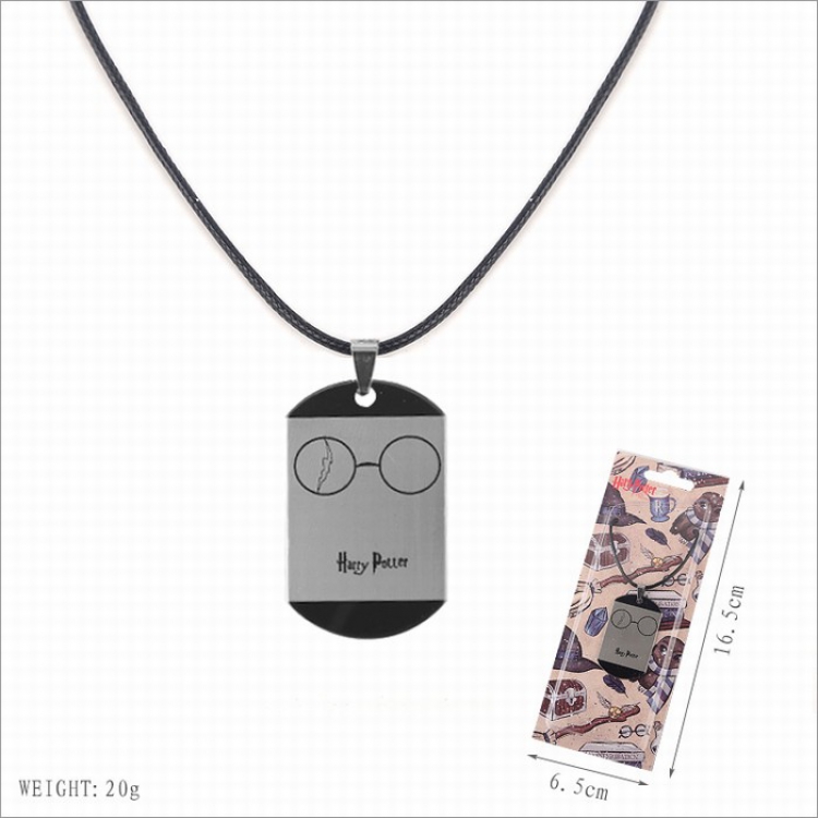 Harry Potter Stainless steel medal Black sling necklace price for 5 pcs Style H