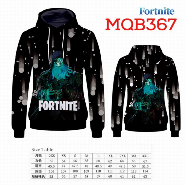 Fortnite Full Color Long sleeve Patch pocket Sweatshirt Hoodie 9 sizes from XXS to XXXXL MQB367