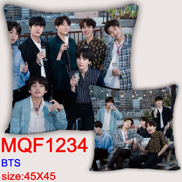 BTS Double-sided full color Pillow Cushion 45X45CM MQF1234
