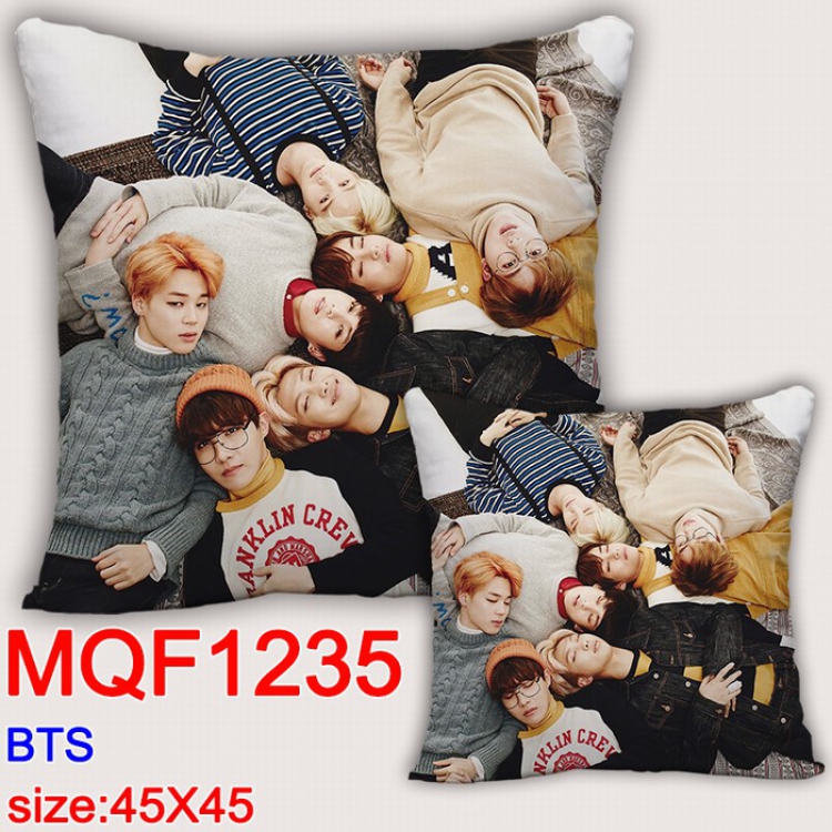 BTS Double-sided full color Pillow Cushion 45X45CM MQF1235