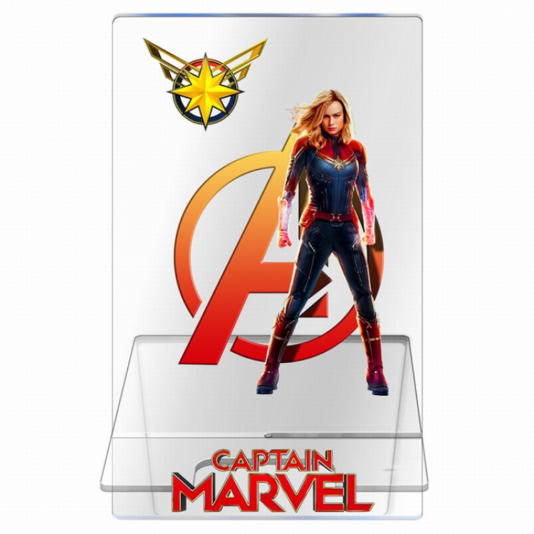 Captain Marvel Transparent acrylic phone holder 13CM Style A