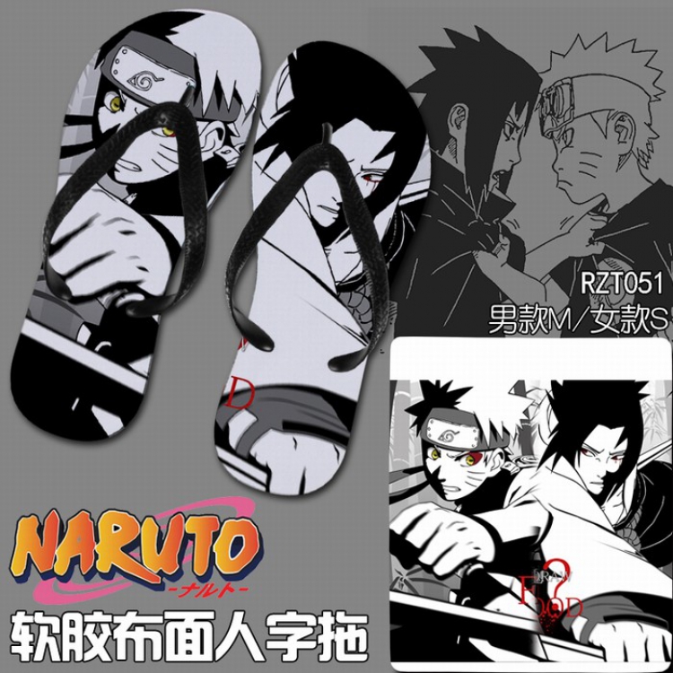 Naruto Soft glue Cloth surface Flip-flops slipper S.M.L RZT051