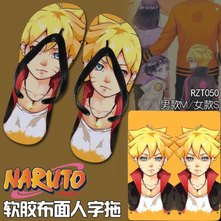 Naruto Soft glue Cloth surface Flip-flops slipper S.M.L RZT050